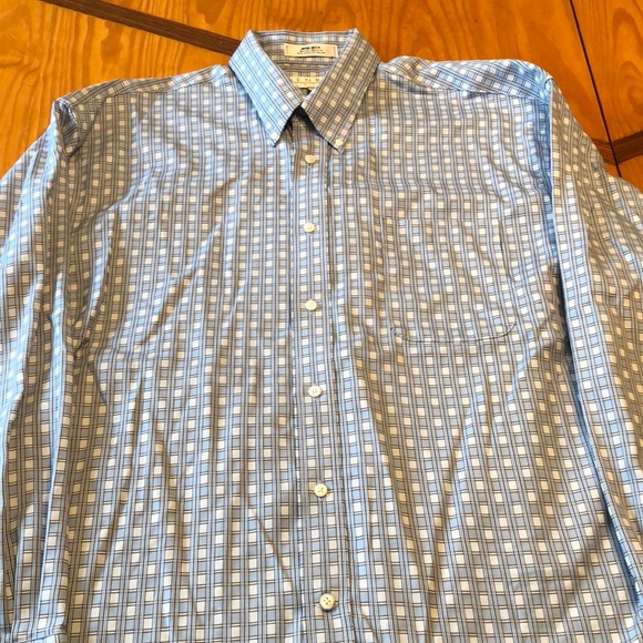 Men’s Button Up ENRO L/S Blue White XLarge - Picture 2 of 4